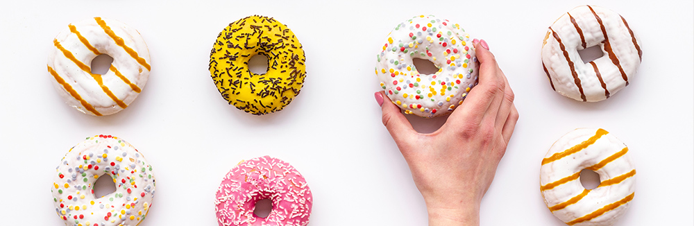 alimentos indulgentes y dulces